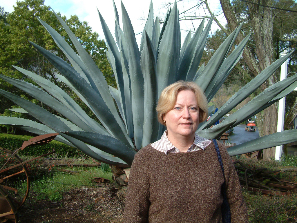 Margaret outside Benziger Winery